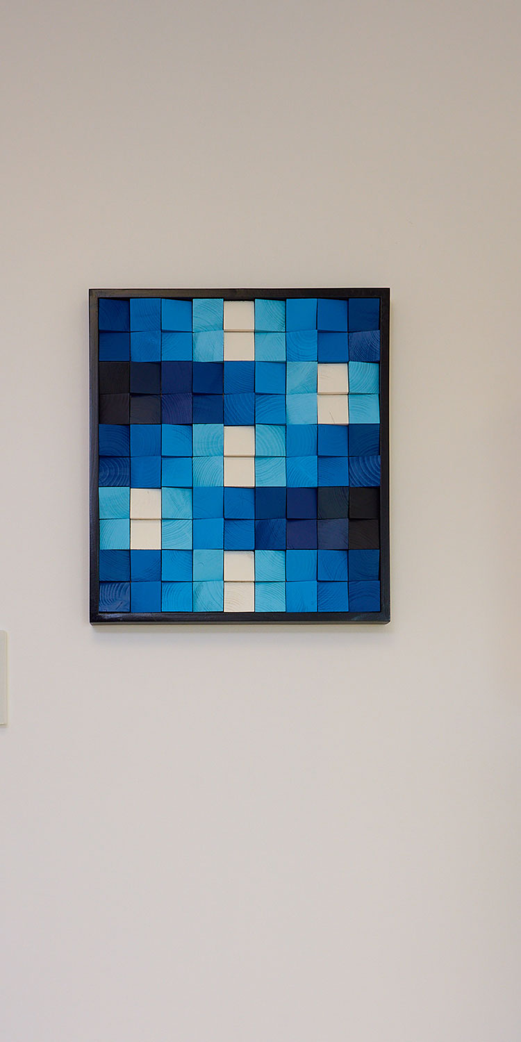 Détail du cabinet bleu